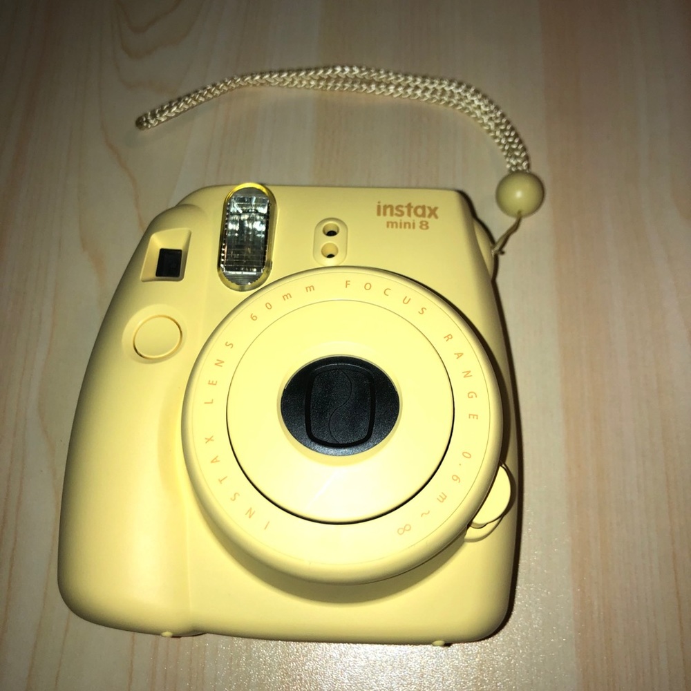 Yellow Polaroid/ blue case and accessories bundle